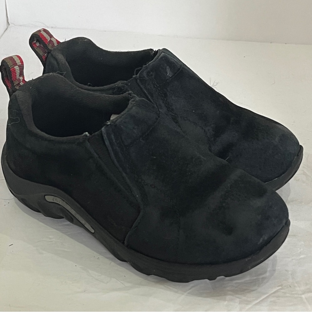 MERRELL | Kids Jungle Moc Suede Slip On Shoes Black Size 13